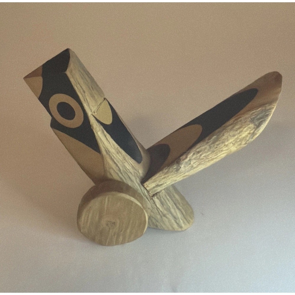Kishima Japanese Wooden Click Clack Bird Toy on wheels signed Japan Folk Art - Picture 2 of 16